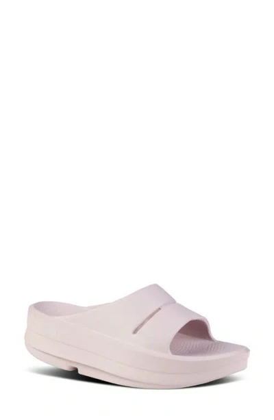 Oofos Oomega Ooahh Slide Sandal In Pink