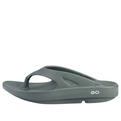 Oofos Ooriginal Sandal 'olive Drab' In Gray