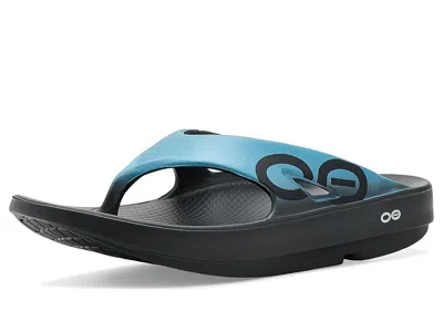 Oofos Ooriginal Sport Thong Walking Shoes Ocean Blue : In Multi