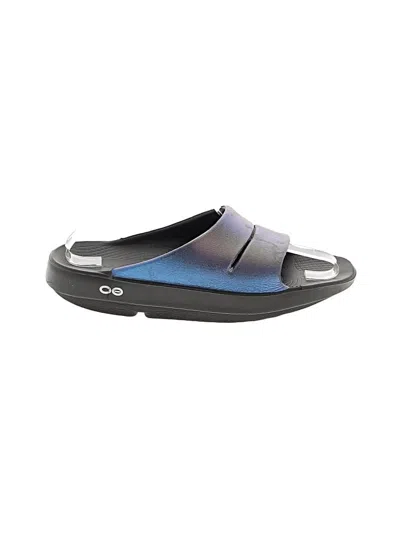 Pre-owned Oofos Sandals In Blue