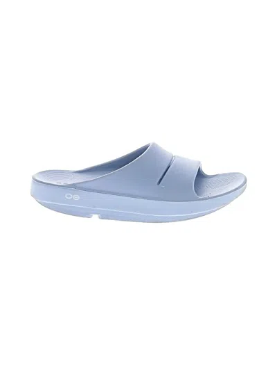 Pre-owned Oofos Sandals In Blue