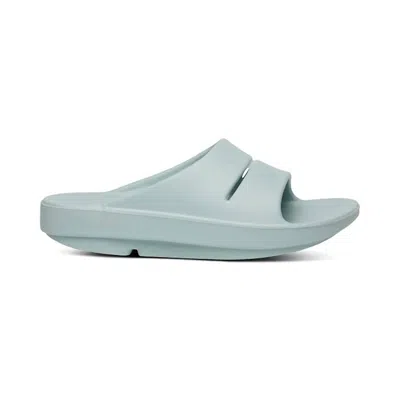 Oofos Unisex Ooahh Slides In Mist In Green