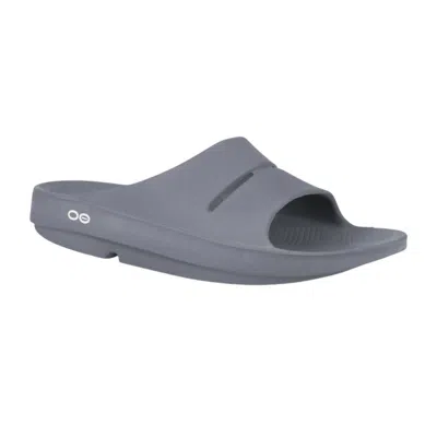 Oofos Unisex Ooahh Slides In Slate In Gray