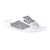 Oofos Unisex Ooahh Sport Flex Limited Velcro Slide Sandal ( Men's Sizes ) In White Labyrinth In Multi