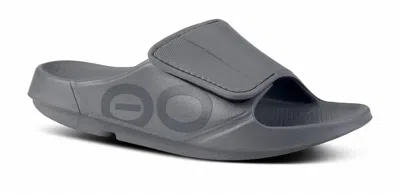Oofos Unisex Sport Flex Sandal In Slate In Multi