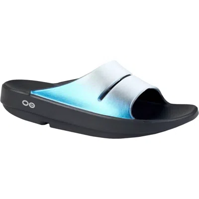 Oofos Women's Ooahh Luxe Sandals In Frost In Blue