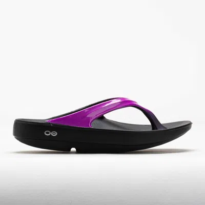 Oofos Women's Oolala Luxe Sandal In Petunia Pink In Blue