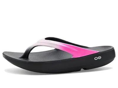 Oofos Women's Oolala Luxe Thong Women's Sandals Frosted Fushia: 5 Medium In Pink