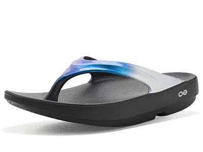 Oofos Women's Oolala Luxe Thong Women's Sandals Shimmer Blue: 10 Medium