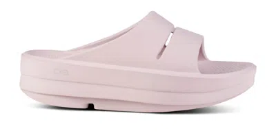 Oofos Oomega Ooahh Slide Sandal In Pink