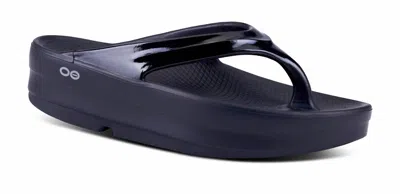 Oofos Oomega Oolala Flip Flop In Black