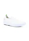 Oofos Women's Oomg Eezee Low Canvas Slip-on Shoes In White