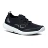 Oofos Women's Oomg Sport Laced Ls Low Sneaker In Black/white In Multi