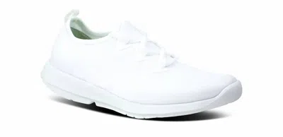 Oofos Women's Oomg Sport Lace-up Recovery Shoes In White In Multi