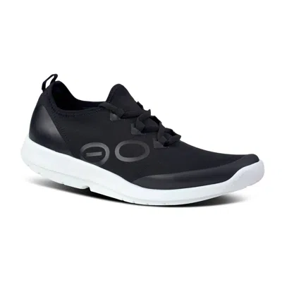 Oofos Men's Sport Shoe In White/black