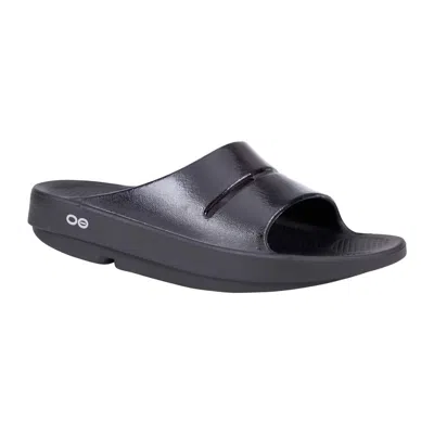 Oofos Women's Sports Sandals In Black/rock