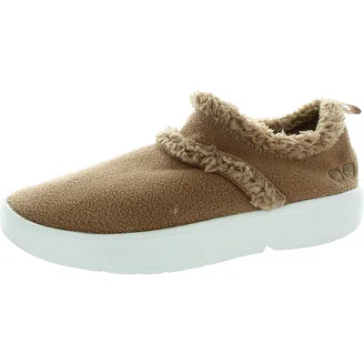 Oofos Womens Faux Fur Lined Polyester Bootie Slippers In Multi