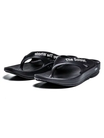 Oofos X Takahiromiyashitathesoloist. Men Flip Flop In Black