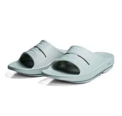 Oofos X Takahiromiyashitathesoloist. Men Slide Sandal In Cosmic Gray In Multi