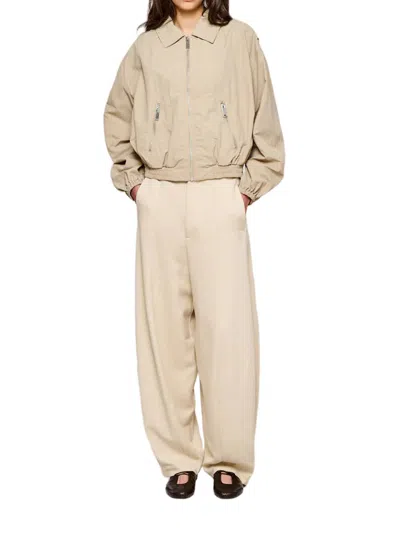 Oofwear Beige Bomber Compact Nylon Bomber Jacket In Multi