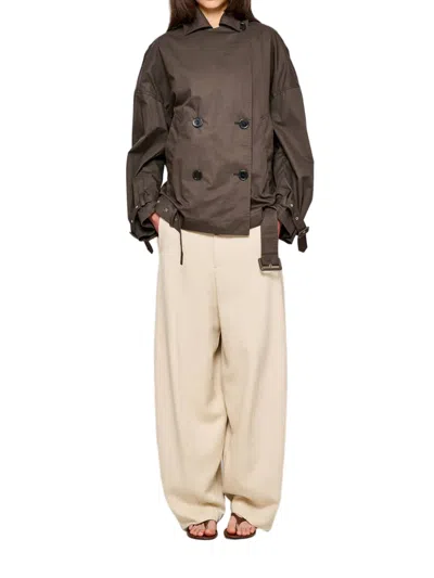 Oofwear Carcoat Smerigliato Boxy Double Breasted Cotton Coat In Multi