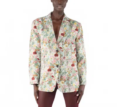 Oofwear Floral Jacquard Blazer Jacket In Multi