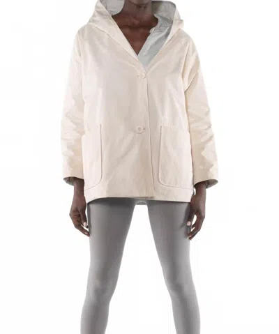 Oofwear Memory Nylon Reversible Hooded Jacket In Panna In Neutral