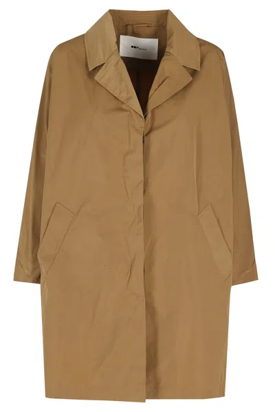 Oofwear Ochre Memory Single-breasted Polyester Raincoat In Brown