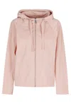 Oofwear Pink Memory Hooded Drawstring Polyester Jacket In Pink