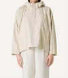 Oofwear Short Nylon Jacket In Crema In White