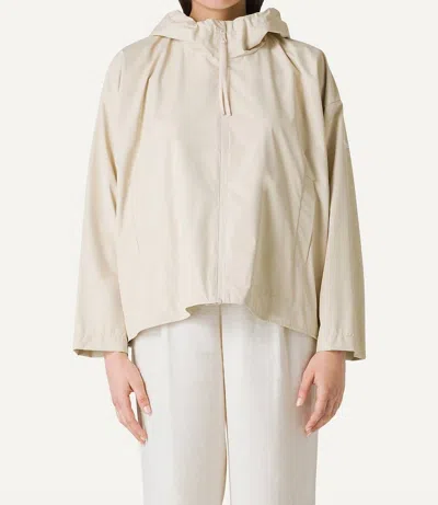 Oofwear Short Nylon Jacket In Crema In White