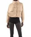 Oofwear Water Repellent Short Jacket In Sand In Neutral