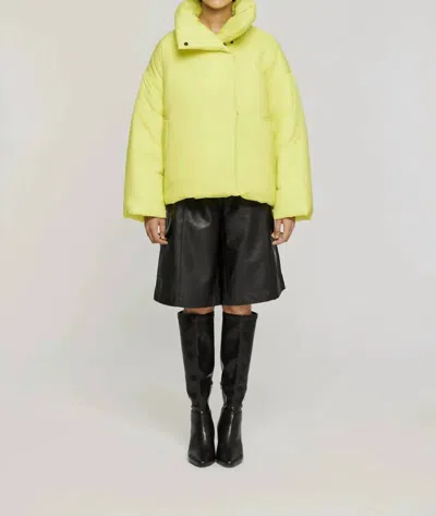 Oofwear Water-repellent Nylon Padded Down Jacket In Light Lime In Yellow