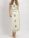 Ooh Fashion Kamora Skirt Set In Ivory In Multi