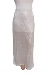 Ooh Fashion Skylar Maxi Skirt In White In White