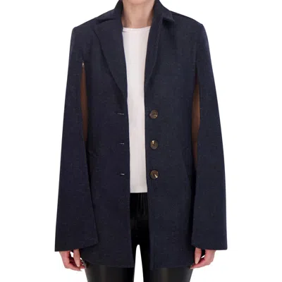 Ookie & Lala Cape Jacket In Blue
