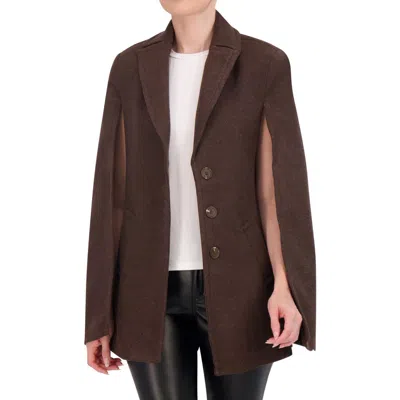 Ookie & Lala Cape Jacket In Brown