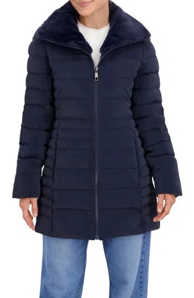Ookie & Lala Carbon Stadium Puffer Jacket In Blue