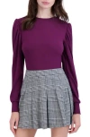 Ookie & Lala Crewneck Bodysuit In Purple