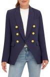 Ookie & Lala Double Breasted Blazer In Blue