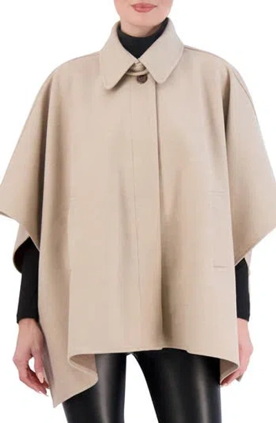 Ookie & Lala Faux Wool Cape In Camel