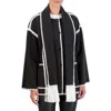 Ookie & Lala Women's 2-piece Whipstitch Scarf & Jacket Set In Dark Charcoal