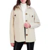 Ookie & Lala Faux Wool Shacket In Cream