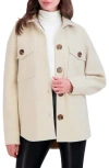 Ookie & Lala Faux Wool Shacket In Cream