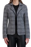 Ookie & Lala Houndstooth Plaid Zip Moto Jacket