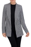 Ookie & Lala Houndstooth Shawl Collar Blazer In Multi