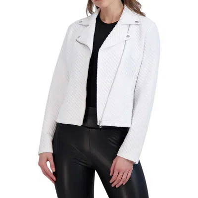 Ookie & Lala Linear Knit Moto Jacket