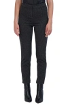 Ookie & Lala Plaid Knit Trousers In Black/grey