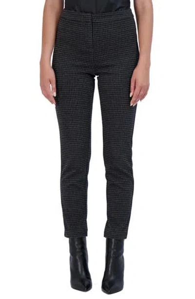 Ookie & Lala Plaid Knit Trousers In Black/grey