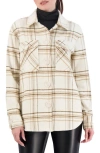 Ookie & Lala Plaid Shacket In Cream